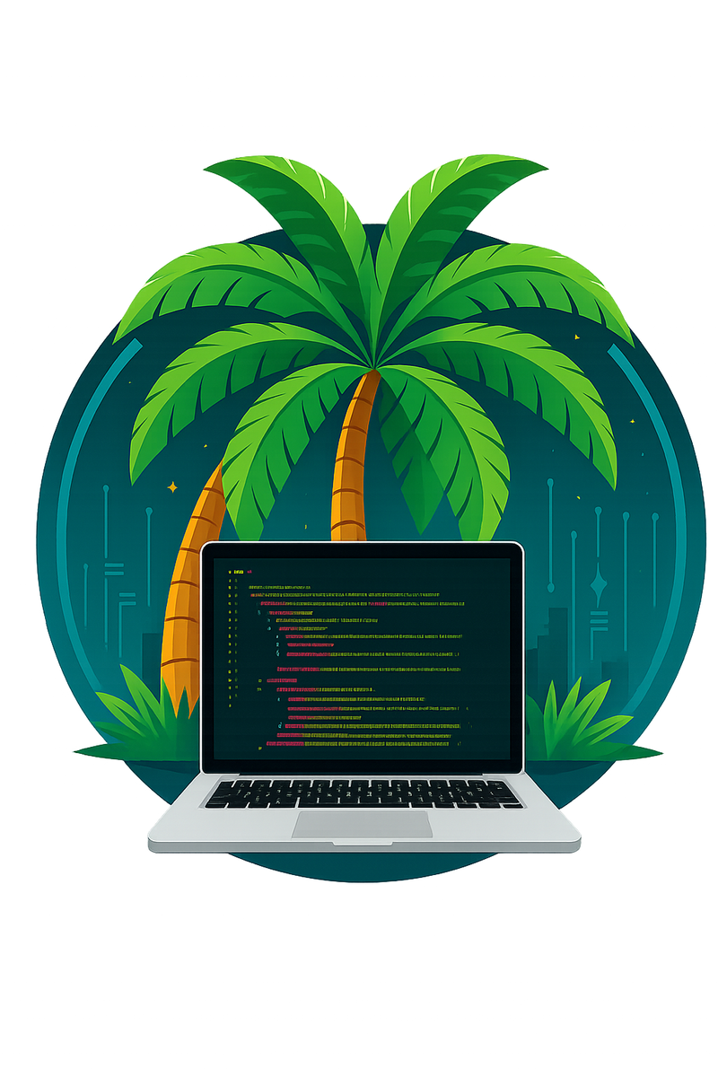 Tropical Tech Hero Illustration
